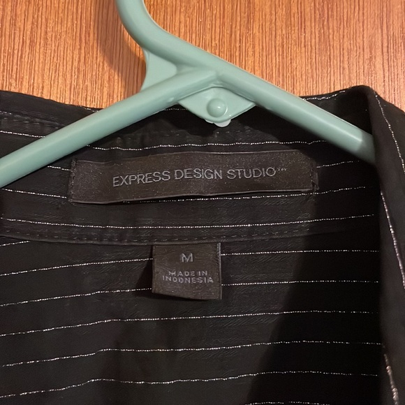 Black and silver button up. - Picture 3 of 3